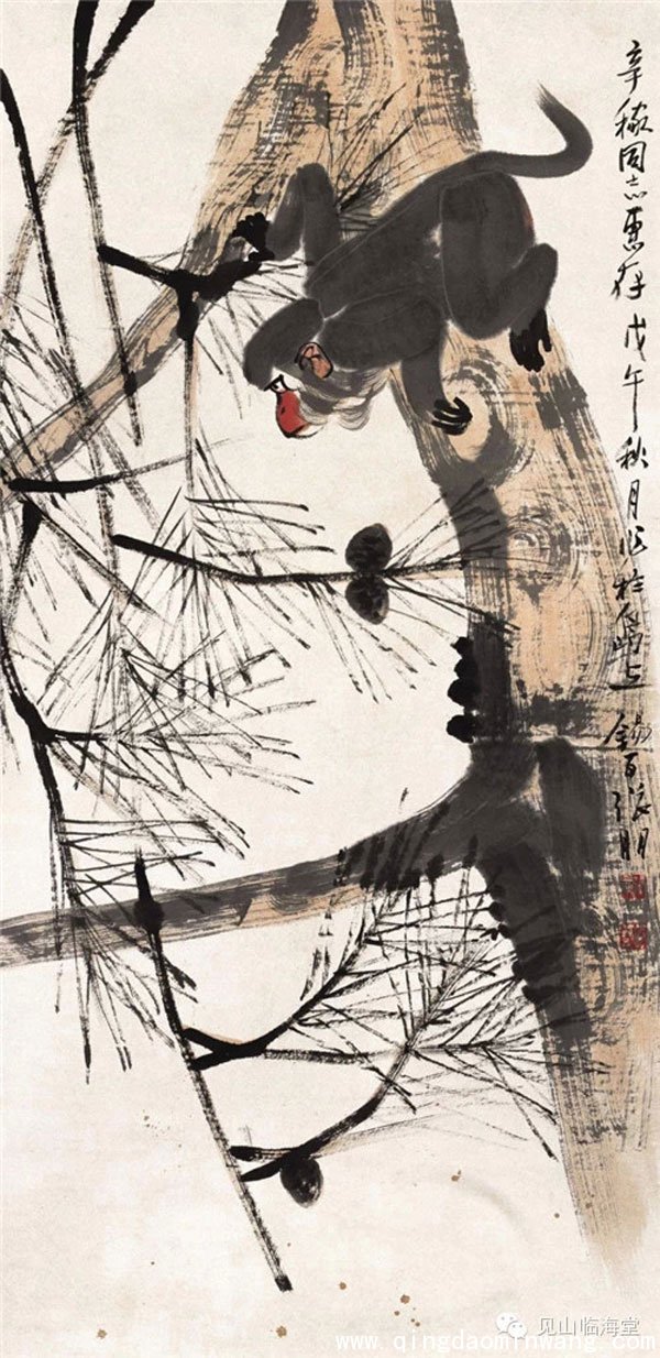 国画大师——张朋先生画猴_青岛民网