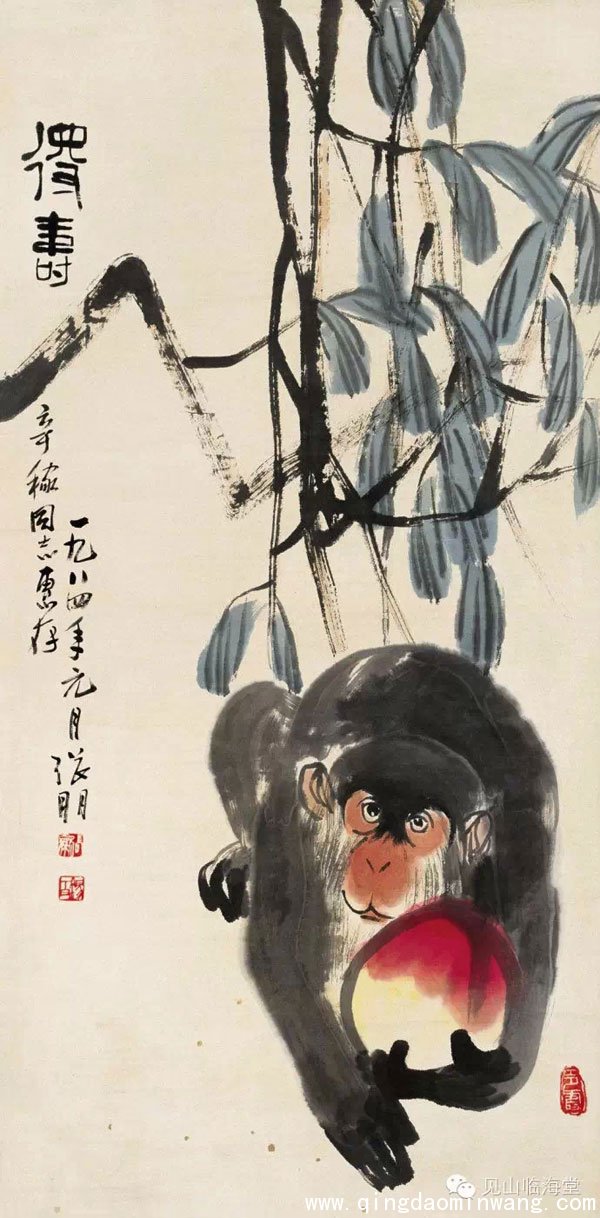 国画大师——张朋先生画猴