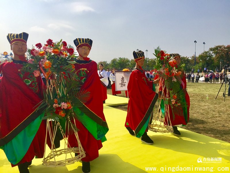 大沽河度假区举办祭孔仪式 千人共诵儒家经典